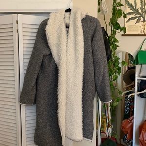 Anthropologie Sherpa lined robe coat